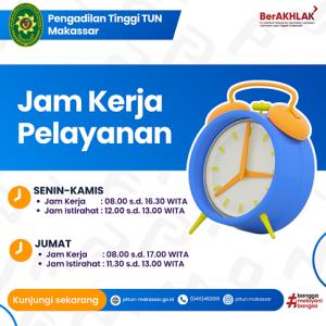 Jam Layanan PTTUN Makassar Jam Layanan PTTUN Makassar